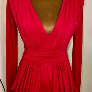BCBGMaxAzria Vibrant Red Long Sleeve Dress